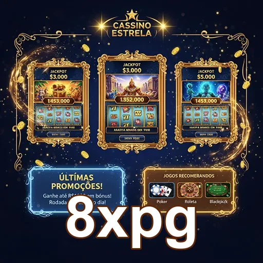 Imagem do cassino Estrela com jackpots, disponível no site 8xpg.